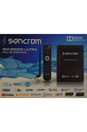 Sencrom SM-25000 Ultra Hd TV BOX Wi-Fi Bluetooth HDMI Uydu Alıcısı