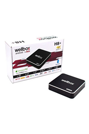 Wellbox H8+ Android Tv Box Wi-Fi İnternet Bluetooth HDMI