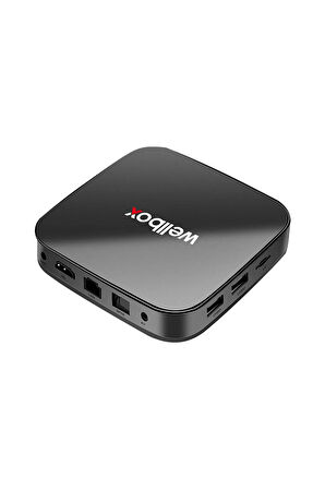 WELLBOX MAX2X Android TV BOX Wi-Fi Bluetooth HDMI Uydu Alıcısı