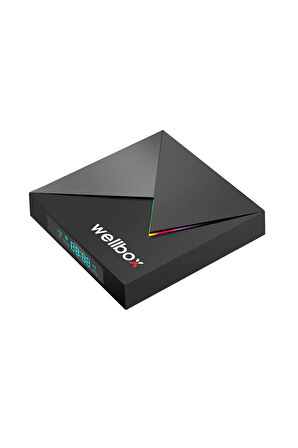 WELLBOX MAX3 Android TV BOX Wi-Fi Bluetooth HDMI Hafızalı Uydu Alıcısı