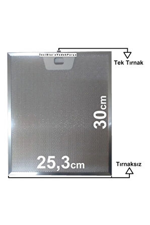 Ankastre Davlumbaz Aspiratör ADV 5420 IP Alüminyum Metal Tel Yağ Süzgeç Filtre
