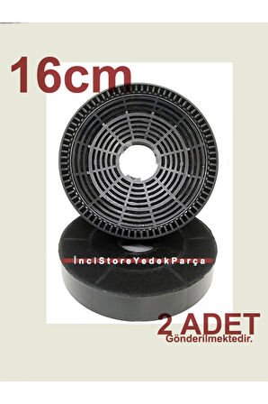 5313 Ankastre Davlumbaz Aspiratör İçin Karbon Filtre 16cm 2 Adet