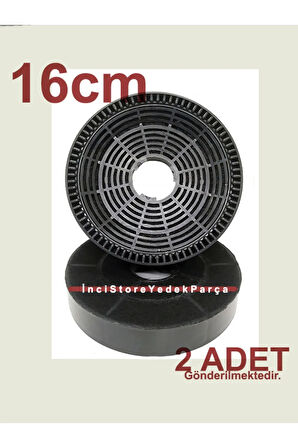 3115 (3115.9.110.02) Ankastre Davlumbaz Aspiratör İçin Karbon Filtre 16cm 2 Adet