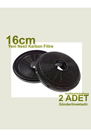 Esty 3457.9.110.01 Ankastre Davlumbaz Aspiratör İçin 2 Adet Yeni Nesil Karbon Filtre
