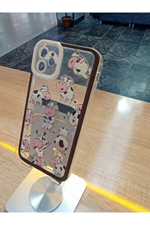 İPhone 11 Uyumlu İnek Baskılı Kılıf Darbe Korumalı Kapak