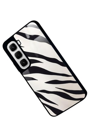Infinix Hot 60İ Uyumlu Zebra Tasarımlı Parlak Silikon Kılıf