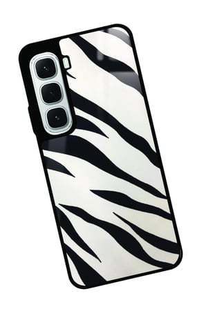 Infinix Hot 60İ Uyumlu Zebra Tasarımlı Parlak Silikon Kılıf
