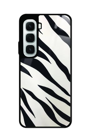 Infinix Hot 60İ Uyumlu Zebra Tasarımlı Parlak Silikon Kılıf