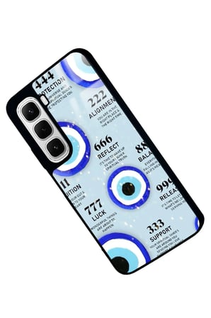 Infinix Hot 60İ Uyumlu Motivasyonlu Nazar Boncuğu Tasarımlı Parlak Silikon Kılıf