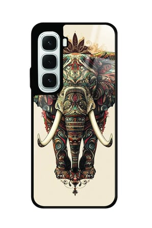 Infinix Hot 60İ Uyumlu Fil Tasarımlı Parlak Silikon Kılıf