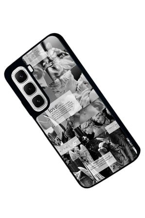 Infinix Hot 60İ Uyumlu Love Tasarımlı Parlak Silikon Kılıf