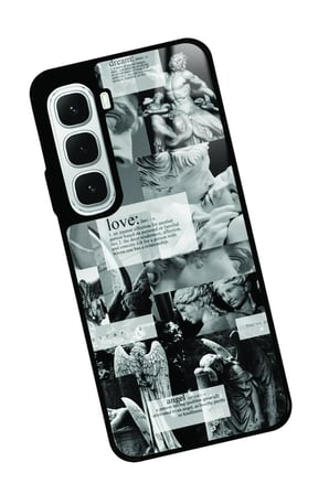 Infinix Hot 60İ Uyumlu Love Tasarımlı Parlak Silikon Kılıf