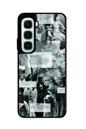 Infinix Hot 60İ Uyumlu Love Tasarımlı Parlak Silikon Kılıf