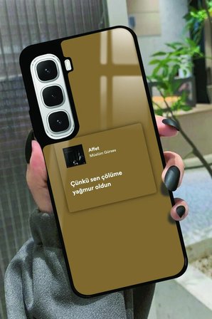 Infinix Hot 60İ Uyumlu Müslüm Gürses Şarkı Sözü Tasarımlı Parlak Silikon Kılıf