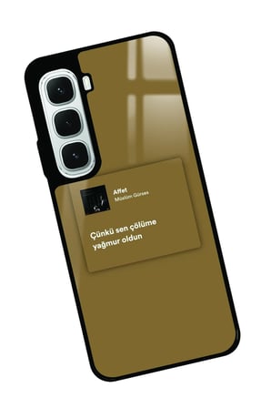 Infinix Hot 60İ Uyumlu Müslüm Gürses Şarkı Sözü Tasarımlı Parlak Silikon Kılıf