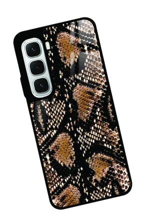 Infinix Hot 60İ Uyumlu Yılan Derisi Tasarımlı Parlak Silikon Kılıf