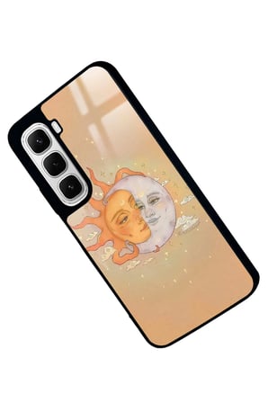 Infinix Hot 60İ Uyumlu Güneş Tasarımlı Parlak Silikon Kılıf