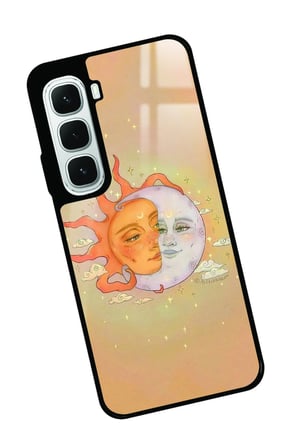 Infinix Hot 60İ Uyumlu Güneş Tasarımlı Parlak Silikon Kılıf