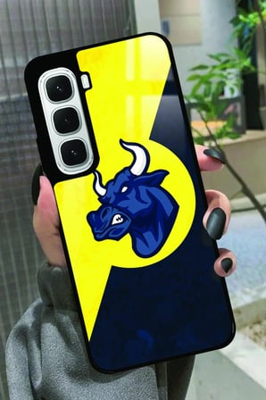 Infinix Hot 60İ Uyumlu Boğa Tasarımlı Parlak Silikon Kılıf