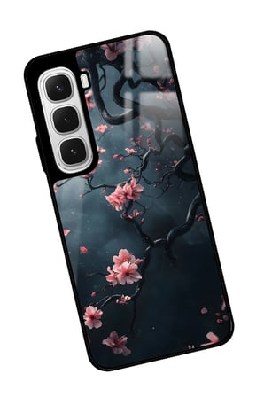 Infinix Hot 60 Uyumlu Van Gogh Ağaç Tablosu Tasarımlı Parlak Silikon Kılıf