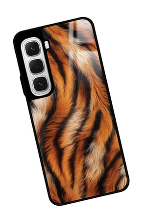 Infinix Hot 60 Uyumlu Sarı Leopar Tasarımlı Parlak Silikon Kılıf