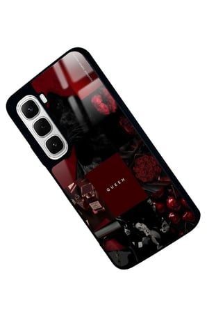 Infinix Hot 60 Uyumlu Bordo Poster Tasarımlı Parlak Silikon Kılıf