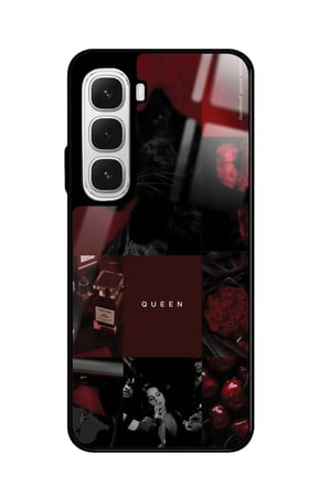 Infinix Hot 60 Uyumlu Bordo Poster Tasarımlı Parlak Silikon Kılıf
