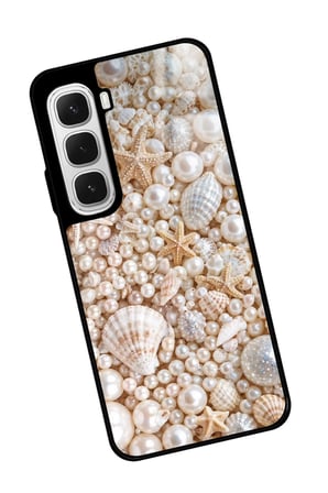 Infinix Hot 60 Uyumlu İnci Tasarımlı Parlak Silikon Kılıf