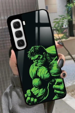 Infinix Hot 60 Uyumlu Hulk Tasarımlı Parlak Silikon Kılıf