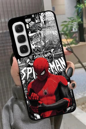 Infinix Hot 60 Uyumlu Örümcek Adam Tasarımlı Parlak Silikon Kılıf