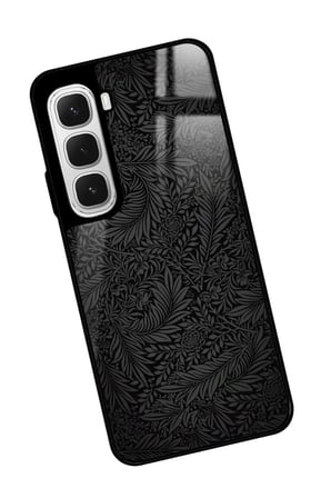 Infinix Hot 60 Uyumlu Siyah Karışık Tasarımlı Parlak Silikon Kılıf