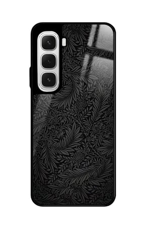 Infinix Hot 60 Uyumlu Siyah Karışık Tasarımlı Parlak Silikon Kılıf