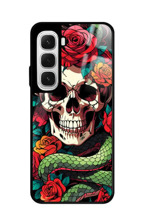 Infinix Hot 60 Uyumlu Kurukafa Posteri Tasarımlı Parlak Silikon Kılıf