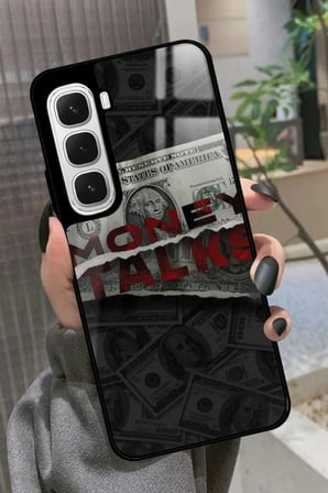Infinix Hot 60 Uyumlu Money Tasarımlı Parlak Silikon Kılıf