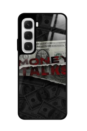 Infinix Hot 60 Uyumlu Money Tasarımlı Parlak Silikon Kılıf