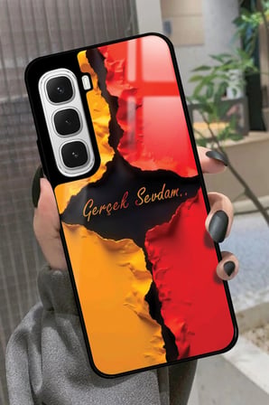Infinix Hot 60 Uyumlu Gerçek Sevdam Yazılı Parlak Silikon Kılıf