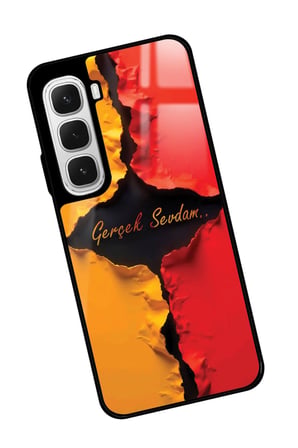 Infinix Hot 60 Uyumlu Gerçek Sevdam Yazılı Parlak Silikon Kılıf