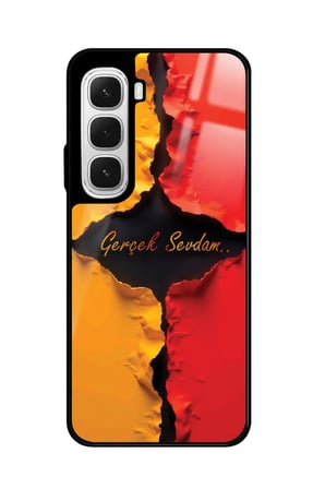 Infinix Hot 60 Uyumlu Gerçek Sevdam Yazılı Parlak Silikon Kılıf