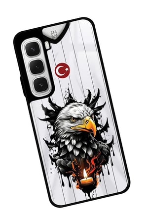 Infinix Hot 60 Uyumlu Kartal Tasarımlı Parlak Silikon Kılıf