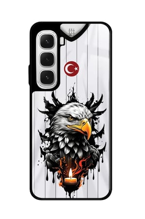 Infinix Hot 60 Uyumlu Kartal Tasarımlı Parlak Silikon Kılıf