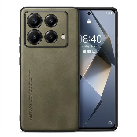İnfinix Note 40 Uyumlu Kılıf Deri Görünümlü Şık Tasarım Hlt-Hide