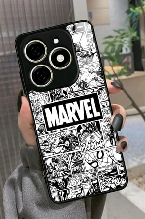 Infınıx Smart 8 Pro Uyumlu Marvel Tasarımlı Parlak Silikon Kılıf