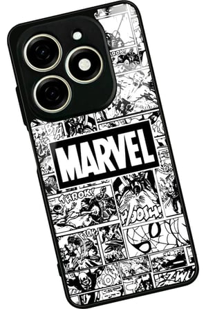 Infınıx Smart 8 Pro Uyumlu Marvel Tasarımlı Parlak Silikon Kılıf