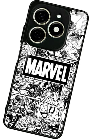 Infınıx Smart 8 Pro Uyumlu Marvel Tasarımlı Parlak Silikon Kılıf