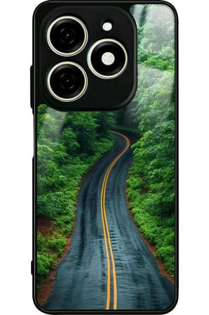 Infınıx Smart 8 Pro Uyumlu Yol Tasarımlı Parlak Silikon Kılıf