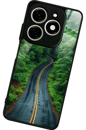 Infınıx Smart 8 Pro Uyumlu Yol Tasarımlı Parlak Silikon Kılıf
