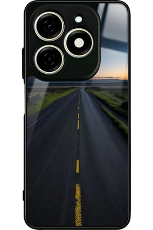 Infınıx Smart 8 Pro Uyumlu Yol Tasarımlı Parlak Silikon Kılıf