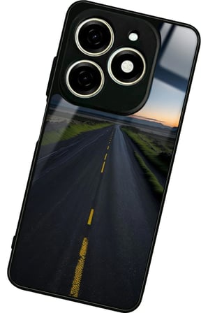 Infınıx Smart 8 Pro Uyumlu Yol Tasarımlı Parlak Silikon Kılıf