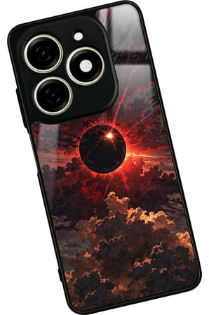 Infınıx Smart 8 Pro Uyumlu Soyut Sanat Tasarımlı Parlak Silikon Kılıf