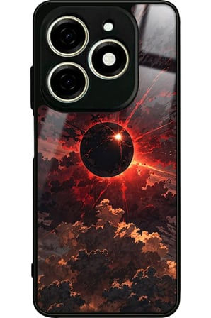Infınıx Smart 8 Pro Uyumlu Soyut Sanat Tasarımlı Parlak Silikon Kılıf